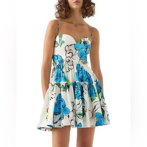 Aje | Maya Tiered Mini Dress in Cool Camellia | AUS 4/US0